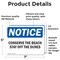 Signmission Conserve The Beach Stay Off The Dunes, 7 in W x Rectangle, Vinyl Decal OS-2PACK-NS-D-57-L-10791 - alternate 2